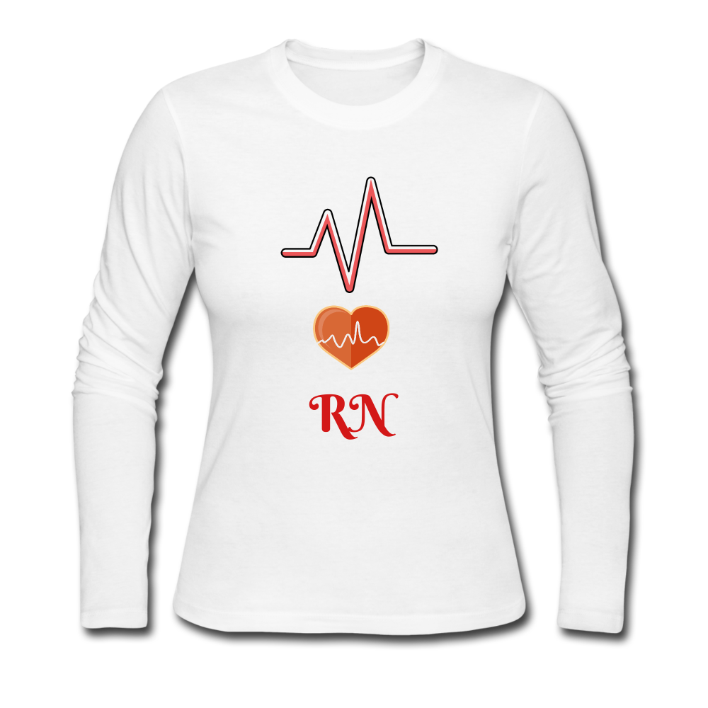 RN Women's Long Sleeve Jersey T-Shirt - white