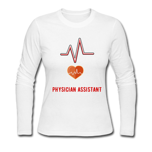 Physician Assistant Women's Long Sleeve Jersey T-Shirt - white