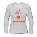 Load image into Gallery viewer, Physician Assistant Women&#39;s Long Sleeve Jersey T-Shirt - gray
