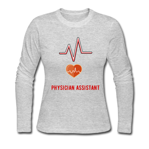 Physician Assistant Women's Long Sleeve Jersey T-Shirt - gray