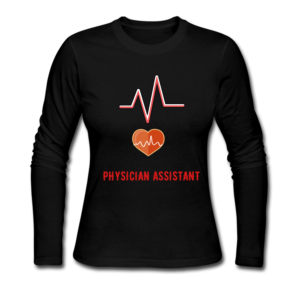 Physician Assistant Women's Long Sleeve Jersey T-Shirt - black
