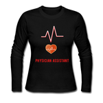 Load image into Gallery viewer, Physician Assistant Women&#39;s Long Sleeve Jersey T-Shirt - black
