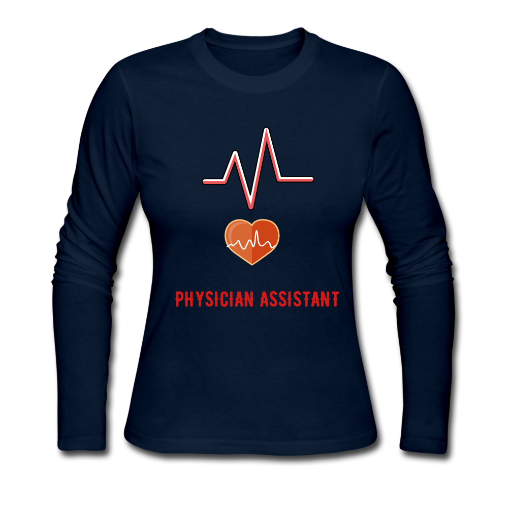 Physician Assistant Women's Long Sleeve Jersey T-Shirt - navy