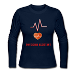 Load image into Gallery viewer, Physician Assistant Women&#39;s Long Sleeve Jersey T-Shirt - navy
