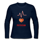 Load image into Gallery viewer, Physician Women&#39;s Long Sleeve Jersey T-Shirt - navy
