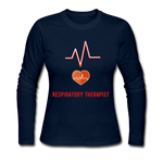 Load image into Gallery viewer, Respiratory Therapist Women&#39;s Long Sleeve Jersey T-Shirt - navy
