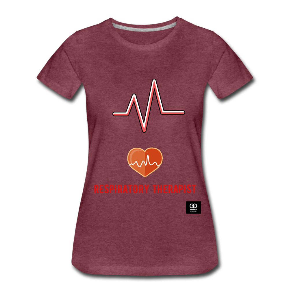Respiratory Therapist Women’s Premium T-Shirt - heather burgundy
