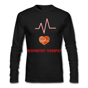 Respiratory Therapist Men's Long Sleeve T-Shirt by Next Level - black
