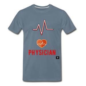 Physician Men's Premium T-Shirt - steel blue