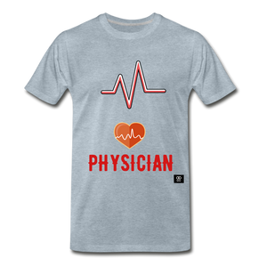 Physician Men's Premium T-Shirt - heather ice blue