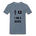Load image into Gallery viewer, I Am A Nurse Men&#39;s Premium T-Shirt - steel blue
