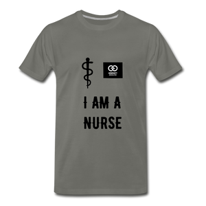 I Am A Nurse Men's Premium T-Shirt - asphalt gray