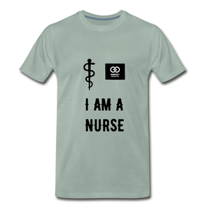 I Am A Nurse Men's Premium T-Shirt - steel green